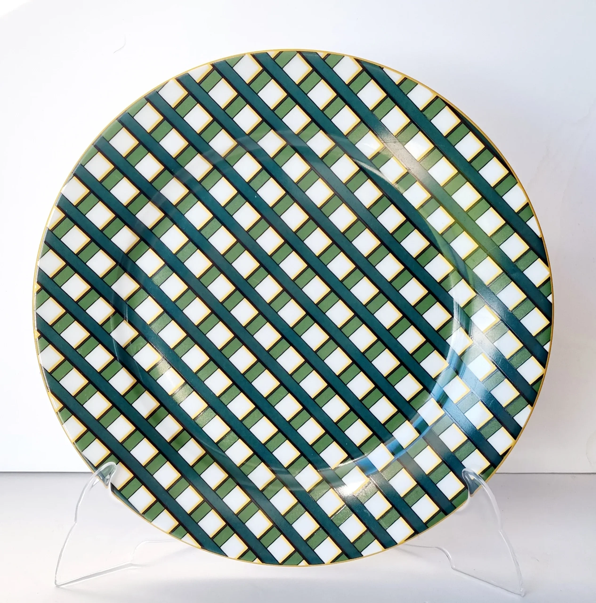 12 bajoplatos de Royal Limoges, Jardín Francés.