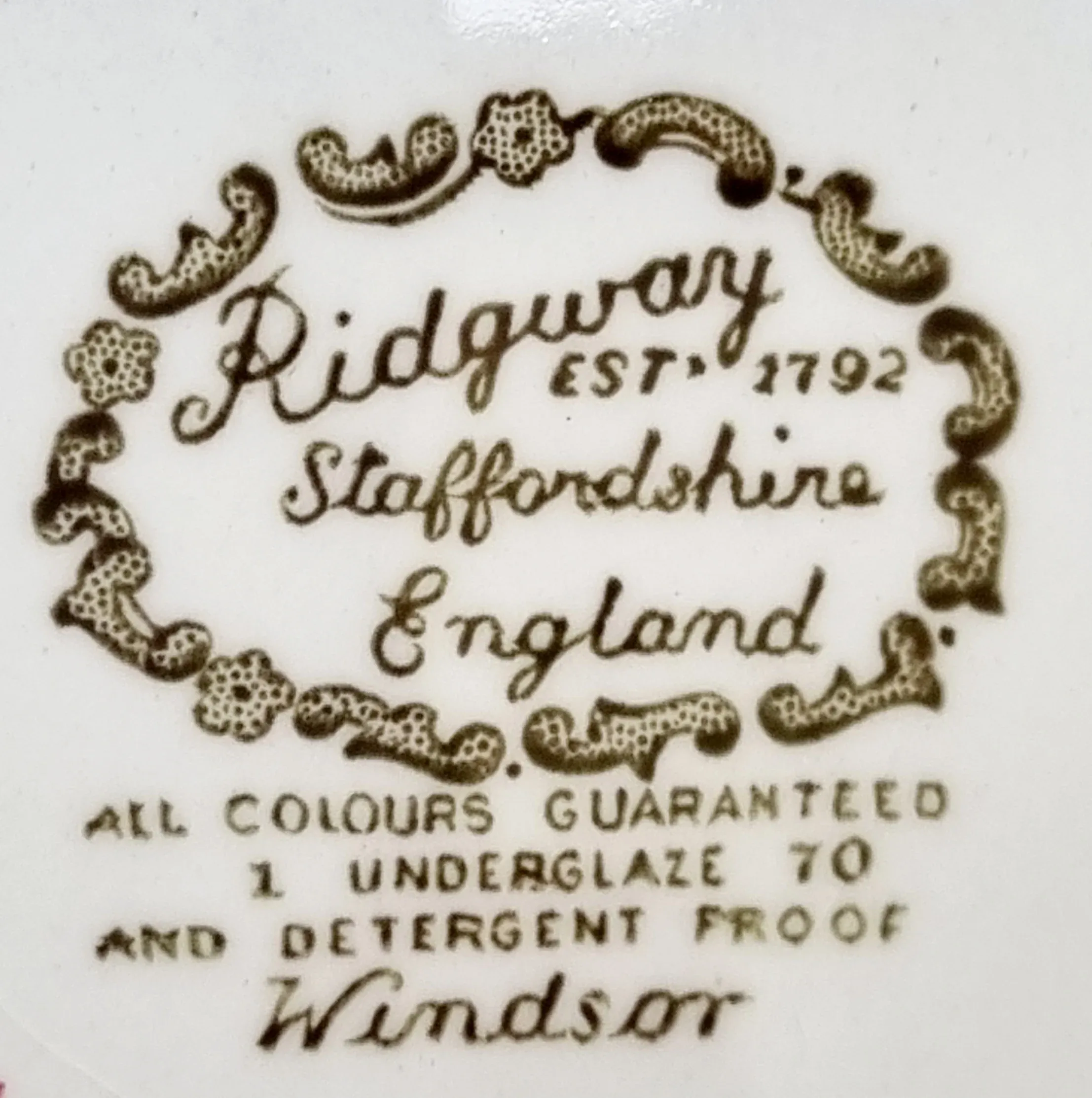 8 platos de repostería Windsor de Ridgway - Imagen 5