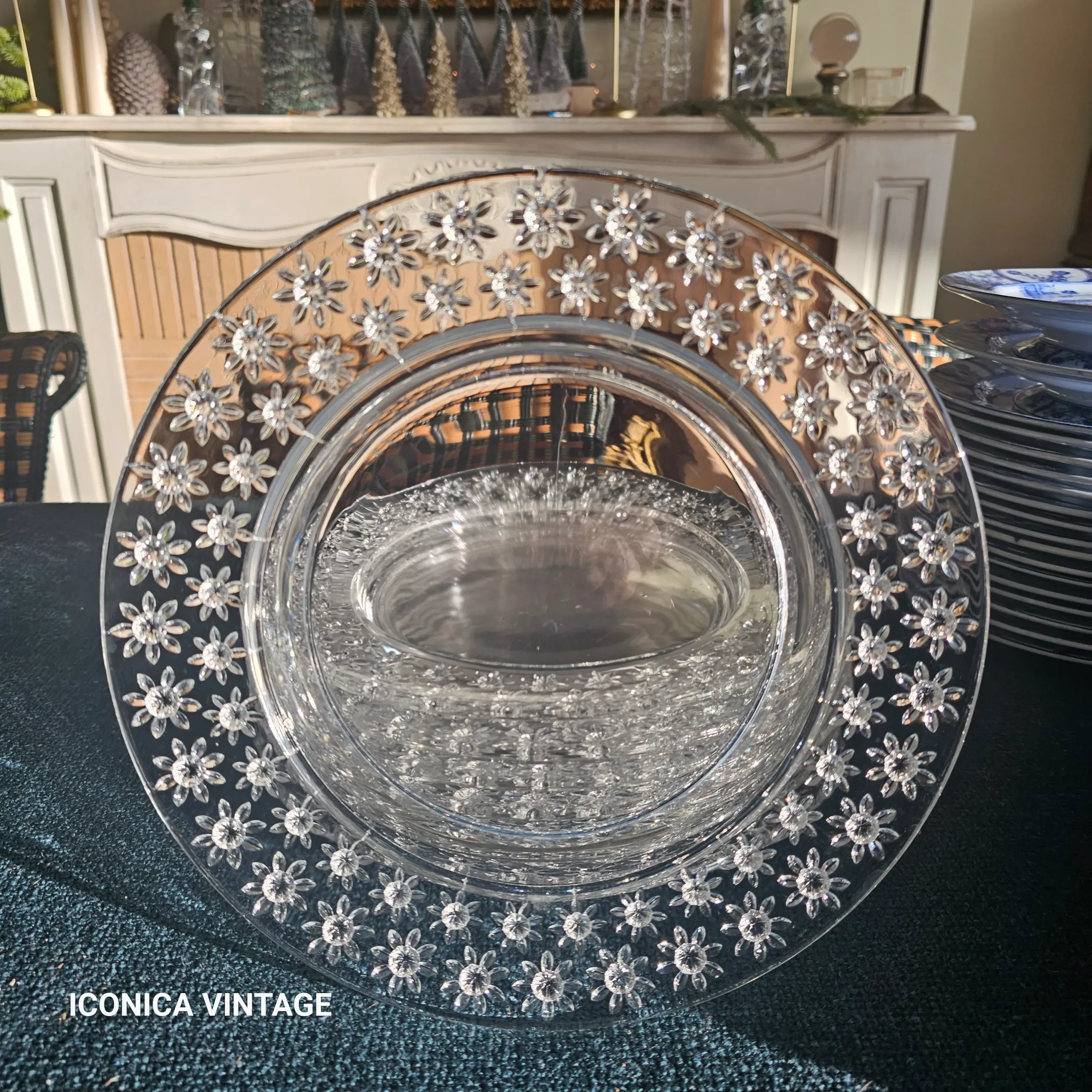 Set de 6 platos exclusivos de vidrio, "Estrellas"