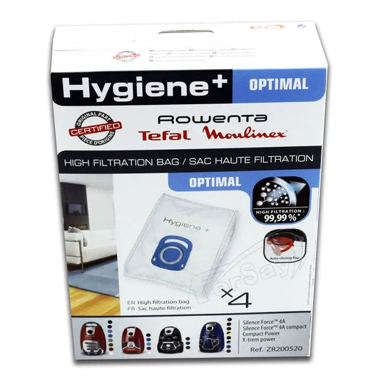Bolsa Aspiradora Hygiene + Rowenta Silence Force ZR200520