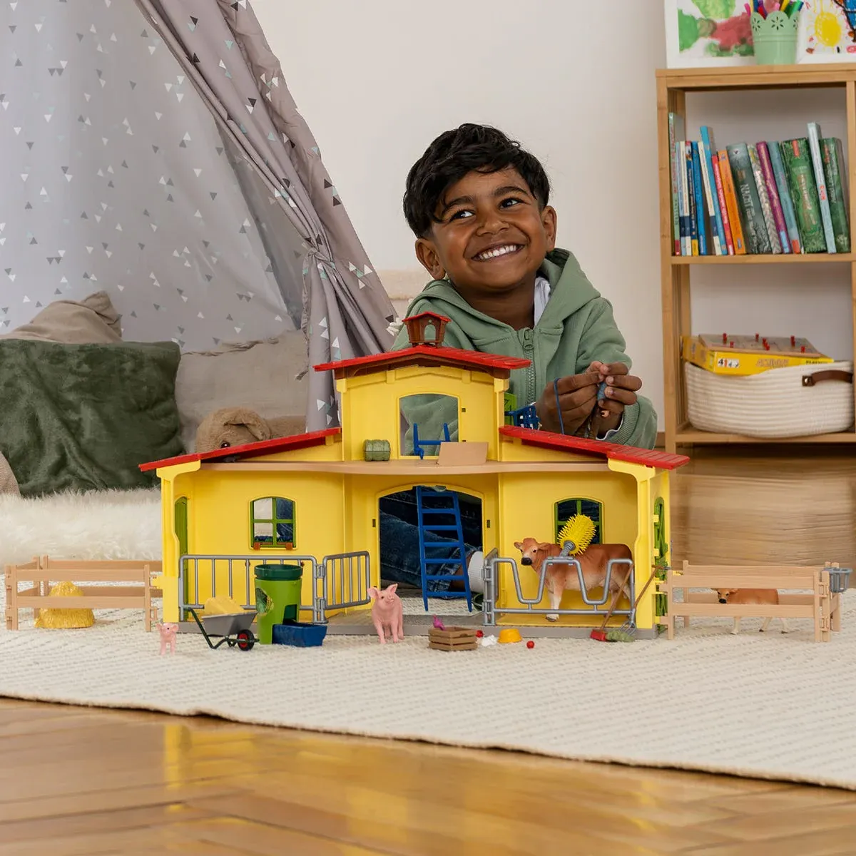 Establo grande con animales y accesorios - Imagen 2