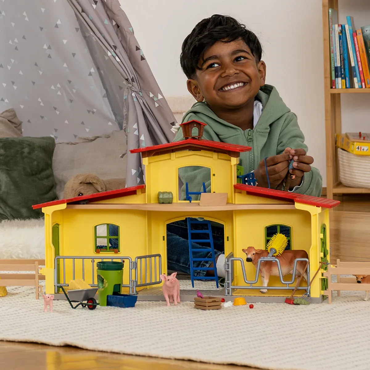 Establo grande con animales y accesorios - Imagen 4