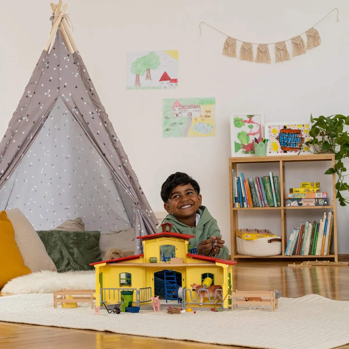 Establo grande con animales y accesorios - Imagen 5