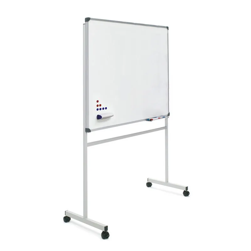 Pizarra de Pie WHITE Magnética – Soporte en «T» Acero Vitrificado – Lisa