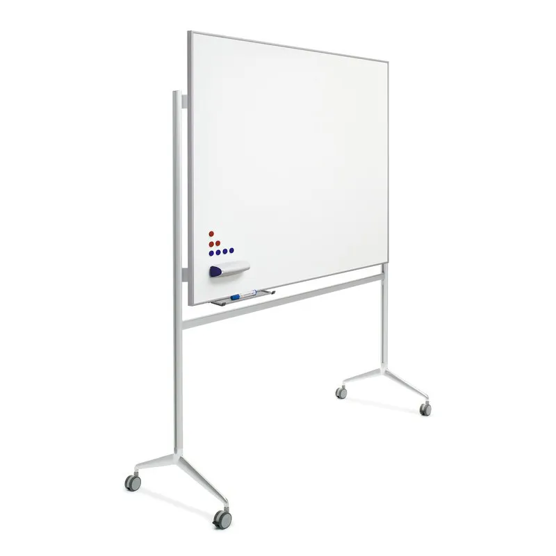 Pizarra de Pie SLIM WHITE Magnética – Soporte en «Y» Acero Vitrificado – Lisa
