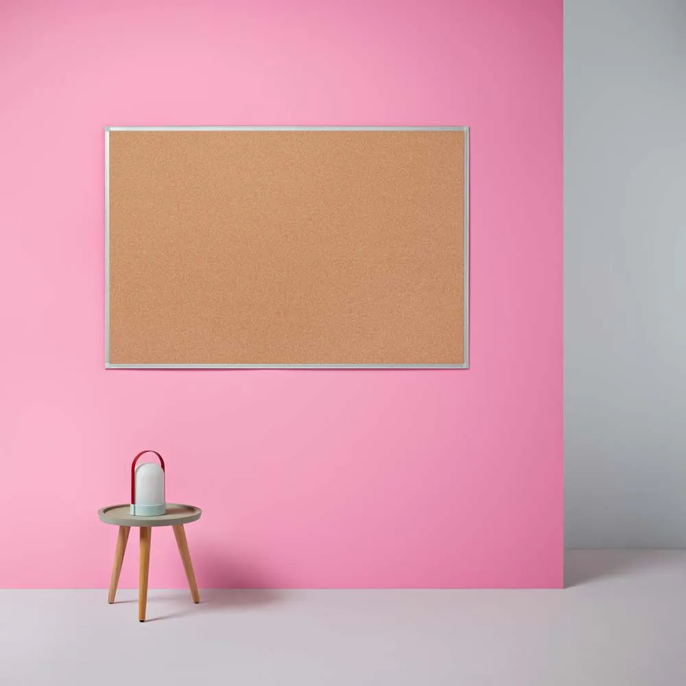 Tablero de anuncios BASIC Corcho Natural – Marco color Plata - Imagen 4