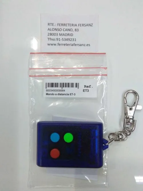 Mando garaje compatible ERREKA ET3 330Mhz