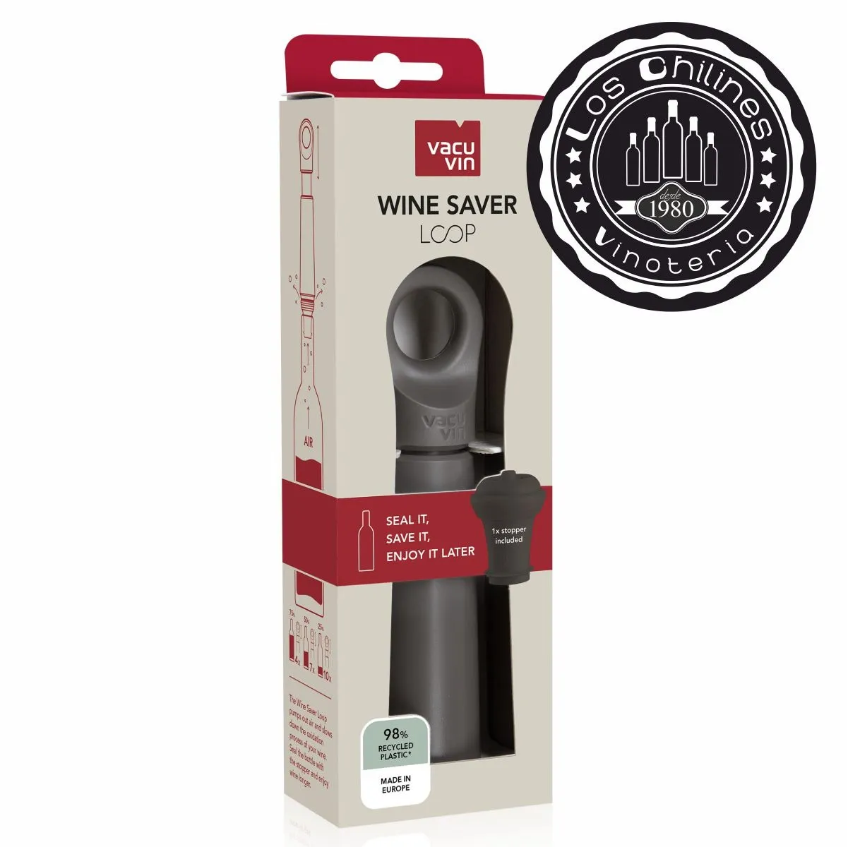 Bomba de vacío «Loop» Arena | 1 tapón - Imagen 3