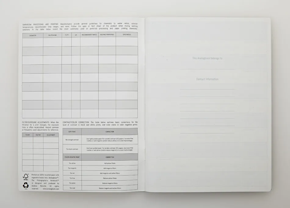 Analogbook Darkroom REVELADO cuaderno para el cuarto oscuro - Imagen 3