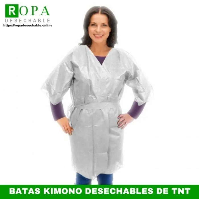 Batas kimono de TNT desechables.