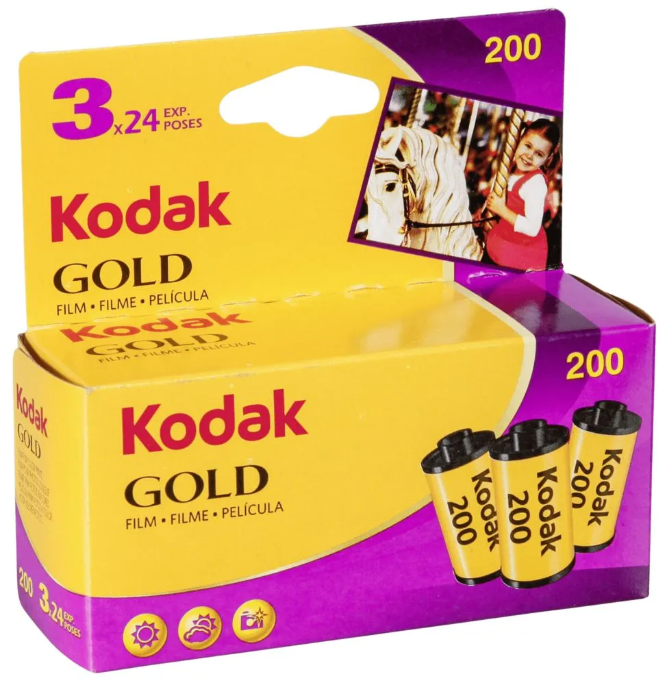 Kodak GOLD 200 35mm-24 expo. C-41 x3 (TRIPLE PACK)